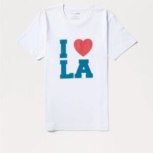 Los Angeles Strong heart Tee I ❤️ LA White Unisex T-Shirt Graphic Tee M